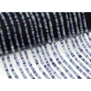 Бусины из флюорита рондель гр.4*2мм, 39см, 210 бусин