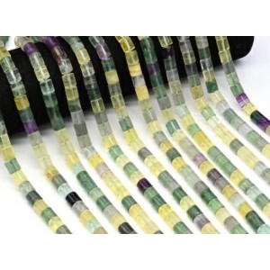 Бусины из флюорита цилиндрик 8*8мм, 39см, 48 бусин