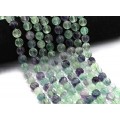 Бусины из флюорита Тыковка 10мм, 40см, 38 бусин