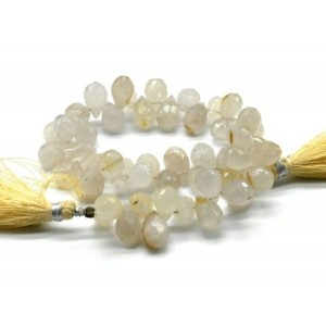 Бусины из рутилового кварца (волосатик золотой) облепиха гр.10мм, 19,5см, 46 бусин, 37г