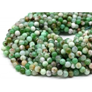 Бусины из хризопраза шарик 6мм, 39см, 63 бусины