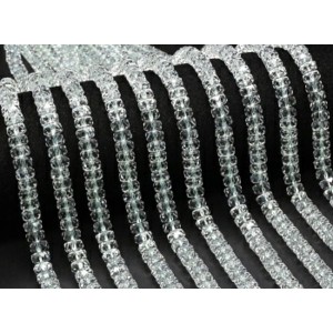 Бусины из циркона рондель гр.8мм цвет мятный, 35,5см, 80 бусин (иск.)