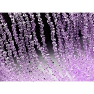 Бусины из циркона (имитация) огранка 4мм цвет лавандовый, 37см, 155 бусин Бусины из циркона (имитация) огранка 4мм цвет лавандовый, 37см, 155 бусин