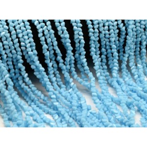 Бусины из циркона (имитация) огранка 4мм цвет голубой, 37см, 155 бусин