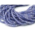 Бусины из танзанита кубик гр.2мм, 39см, 160 бусин