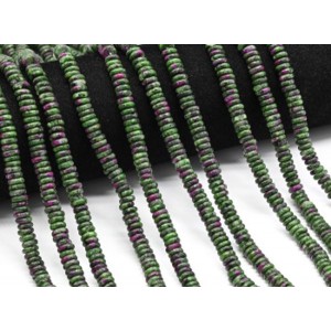 Бусины из цоизита диски 6*2мм, 38см, 160 бусин