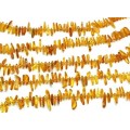 Бусины из янтаря рожки 17*5мм цвет медовый, 38см, 80 бусин