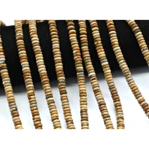 Бусины из яшмы песочной диски 6*2мм, 38см, 160 бусин