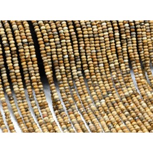 Бусины из яшмы песочной рондель гр.4*2мм, 38см, 170 бусин