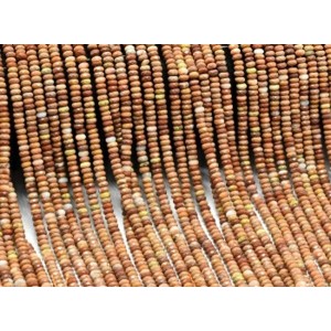 Бусины из яшмы уральской рондель гр.4*2мм, 38см, 190 бусин