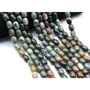 Бусины из яшмы бочонок 10*14мм, 37см, 27 бусин