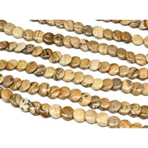 Бусины из яшмы песочной круг 12мм, 38см, 38 бусин