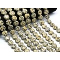 Бусины из яшмы перепелиной круг 15мм, 39,5см, 26 бусин