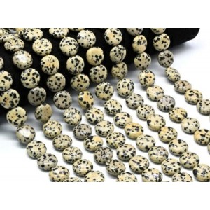 Бусины из яшмы перепелиной круг 15мм, 39,5см, 26 бусин