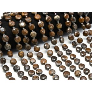 Бусины из бронзита круг гр.10мм, 36см, 30 бусин