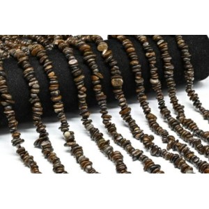 Бусины из бронзита галтовка 7*2мм, 40см, 165 бусины