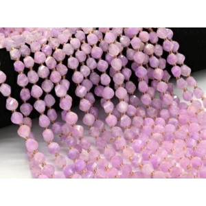 Бусины из кальцита шарик с гранями 8мм цвет кунцит, 38мм, 38 бусин Бусины из кальцита шарик с гранями 8мм цвет кунцит, 38мм, 38 бусин