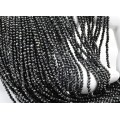 Бусины "алмазное стекло" шарик гр.2мм цвет черный, 37см, 180 бусин (иск.)