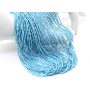 Бусины "алмазное стекло" шарик гр.2мм цвет голубой светлый, 37см, 190 бусин (иск.) Бусины "алмазное стекло" шарик гр.2мм цвет голубой светлый, 37см, 190 бусин (иск.)