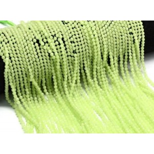 Светящиеся бусины шарик гр.3мм цвет оливковый, 37см, 129 бусин (иск.)