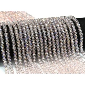 Бусины из чешского стекла шарик гр.6мм цвет розовый, 39см, 75 бусин (иск.)