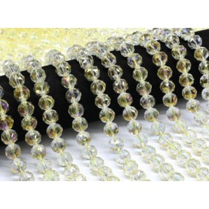 Бусины из чешского стекла шарик гр.12мм цвет лимонный, 38см, 35 бусин (иск.)