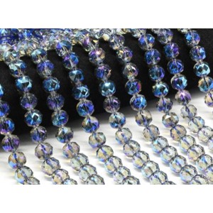 Бусины из чешского стекла шарик гр.12мм цвет синий, 38см, 35 бусин (иск.)