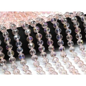 Бусины из чешского стекла шарик гр.12мм цвет розовый, 38см, 35 бусин (иск.)