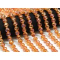 Бусины из чешского стекла шарик гр.12мм цвет оранжевый, 38см, 35 бусин (иск.)