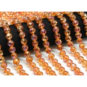 Бусины из чешского стекла шарик гр.12мм цвет оранжевый, 38см, 35 бусин (иск.)