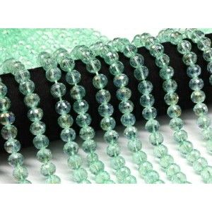 Бусины из чешского стекла шарик гр.10мм цвет мятный хамелеон, 39см, 43 бусины (иск.)
