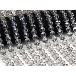 Бусины из чешского стекла шарик гр.12мм цвет сиреневый, 38см, 35 бусин (иск.)