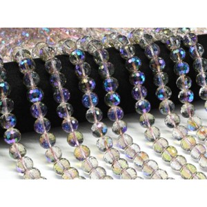 Бусины из чешского стекла шарик гр.12мм цвет розовый хамелеон, 38см, 35 бусин (иск.)