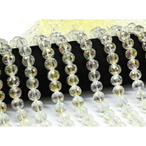 Бусины из чешского стекла шарик гр.12мм цвет лимонный, 38см, 35 бусин (иск.)