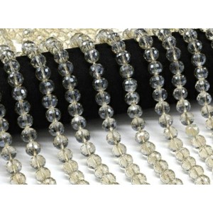 Бусины из чешского стекла шарик гр.10мм цвет шампань, 39см, 43 бусины (иск.)