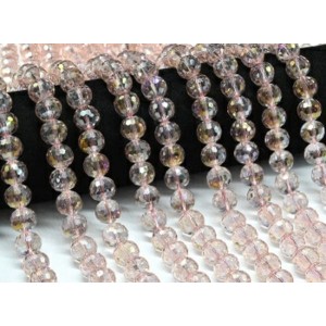 Бусины из чешского стекла шарик гр.12мм цвет розовый, 38см, 35 бусин (иск.)