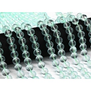 Бусины из чешского стекла шарик гр.12мм цвет мятный, 38см, 35 бусин (иск.)