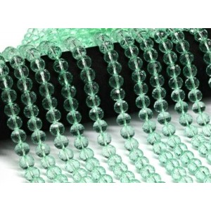 Бусины из чешского стекла шарик гр.10мм цвет мятный, 39см, 43 бусины (иск.)