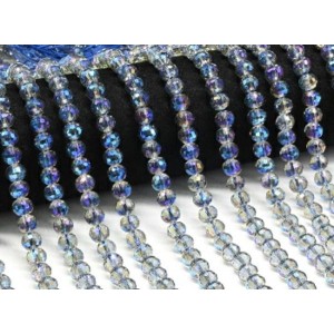 Бусины из чешского стекла шарик гр.8мм цвет синий, 39см, 57 бусин (иск.)