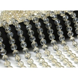 Бусины из чешского стекла шарик гр.12мм цвет шампань, 38см, 35 бусин (иск.)