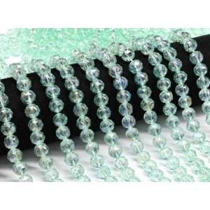 Бусины из чешского стекла шарик гр.10мм цвет мятный хамелеон, 39см, 43 бусины (иск.)