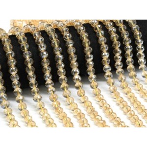 Бусины из чешского стекла шарик гр.8мм цвет песочный, 39см, 57 бусин (иск.)