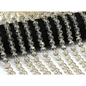 Бусины из чешского стекла шарик гр.10мм цвет шампань, 39см, 43 бусины (иск.)