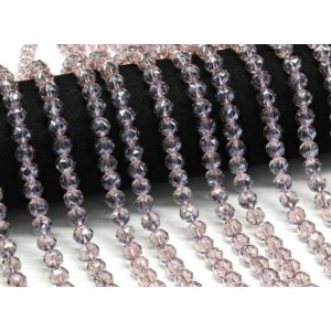 Бусины из чешского стекла шарик гр.8мм цвет сиреневый, 39см, 57 бусин (иск.)