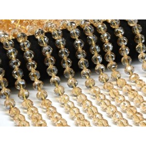 Бусины из чешского стекла шарик гр.12мм цвет песочный, 38см, 35 бусин (иск.)