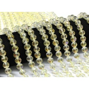 Бусины из чешского стекла шарик гр.10мм цвет лимоный, 39см, 43 бусины (иск.)