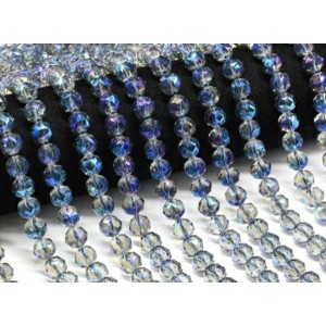 Бусины из чешского стекла шарик гр.10мм цвет синий, 39см, 43 бусины (иск.)