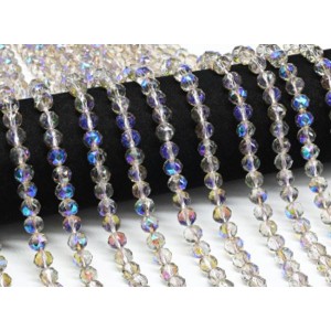 Бусины из чешского стекла шарик гр.8мм цвет розовый хамелеон, 39см, 57 бусин (иск.)