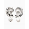 Серьги жемчуг «перламутр», белые, цвет серебристый