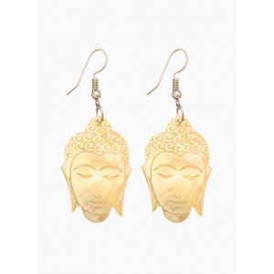 Серьги «Будда», 5.5×2 см, перламутр Серьги «Будда», 5.5×2 см, перламутр